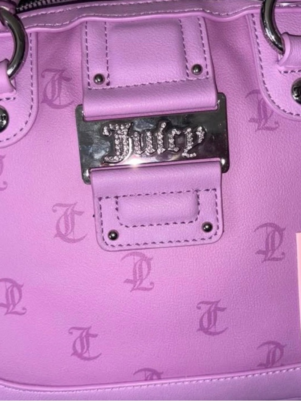 Juicy Couture Lavender Monogram Shoulder Bag